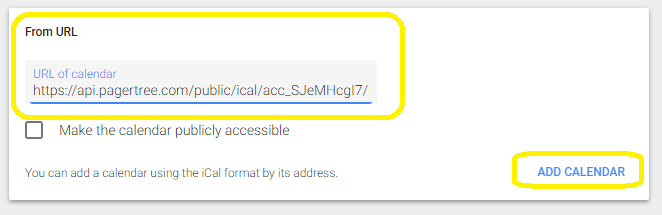 Paste URL to From URL field