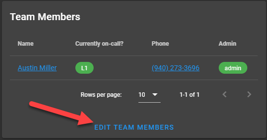 Click Edit Team Members Button