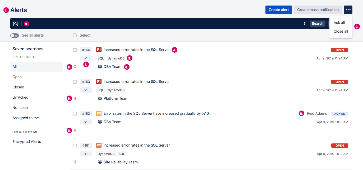 OpsGenie Screenshot