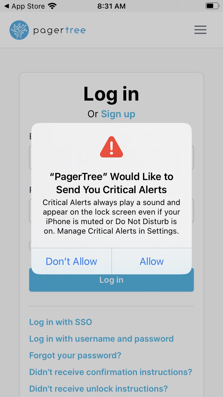 iPhone Critical Alerts Permission 