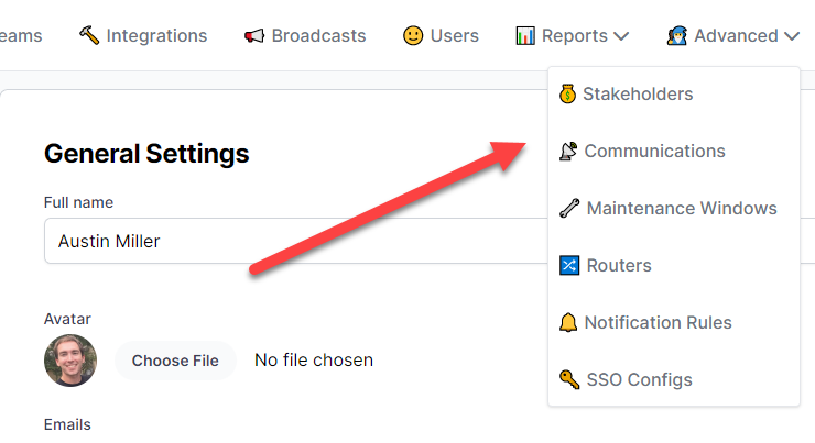 Advanced Mode Dropdown