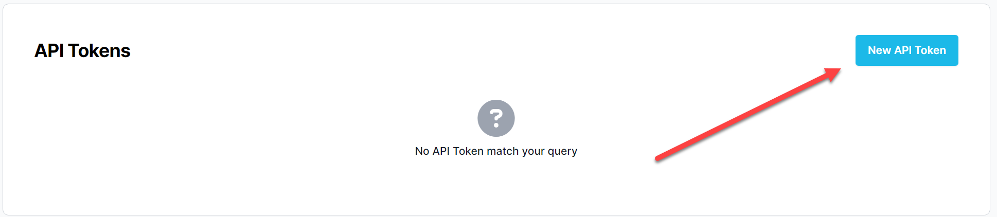 new api token button