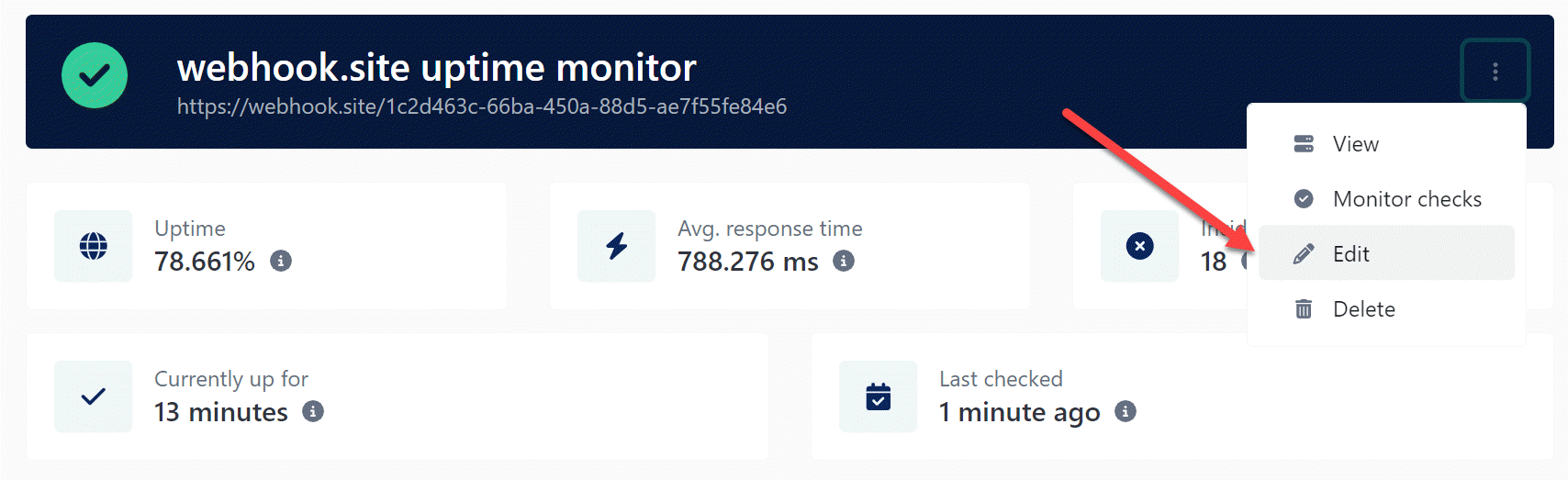 Click edit monitor button.