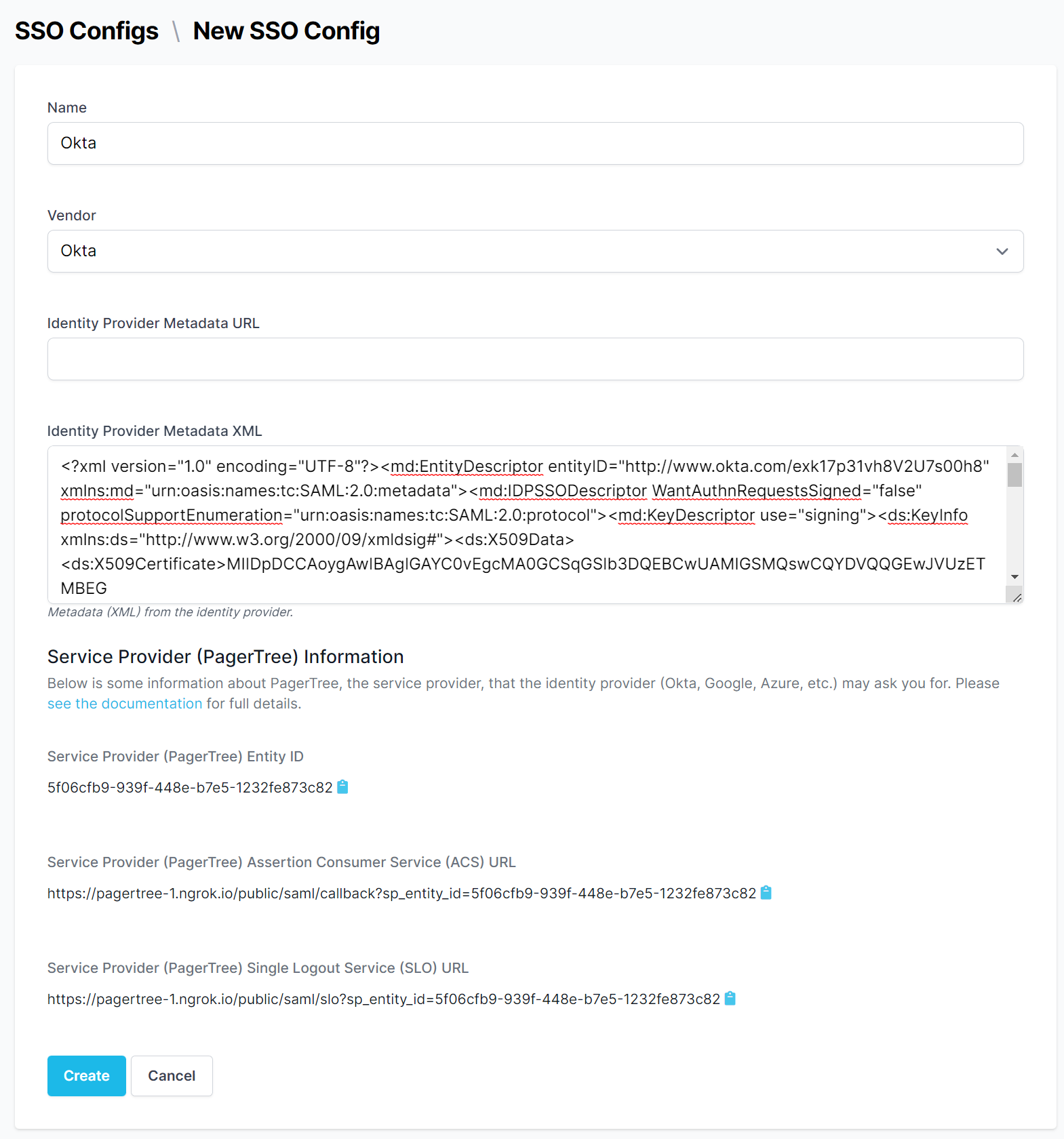 sso config form