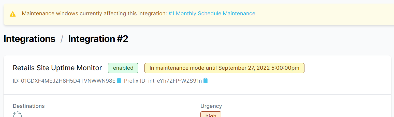 maintenance window banner
