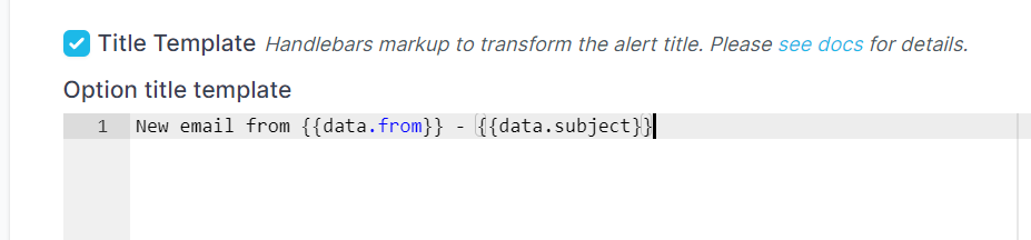 Email example