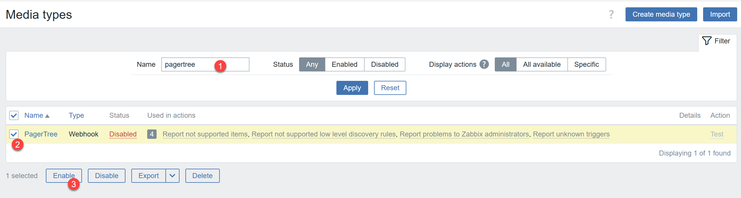 Enable the PagerTree Media Type