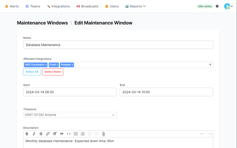 Maintenance Window Ui Maintenance Windows